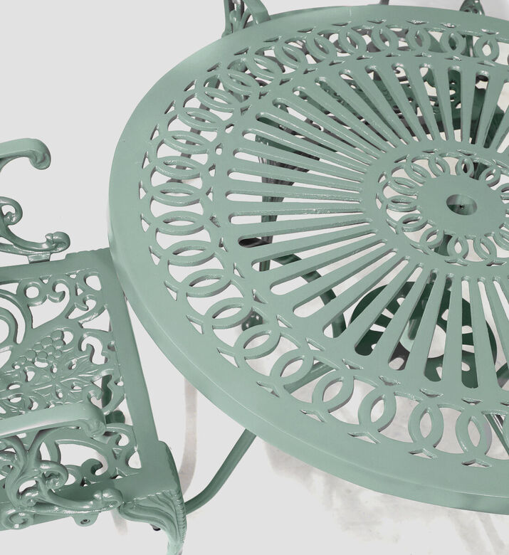Home Deco and More Bistro Dining Table With 2 Chairs Green, Packshot View