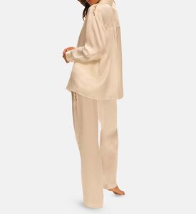Embroidered Trim Pajama Top
