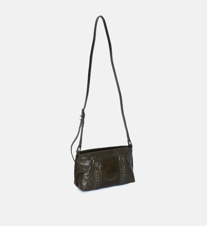 Sunny Mood Zipped Leather Shoulder Bag