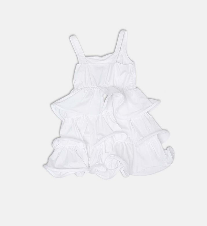 Poplin Sleeveless Ruffle Dress