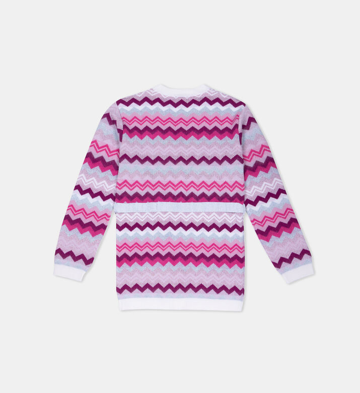 Wool Knit Zigzag Print Cardigan Wool Knit Zigzag Print Cardigan