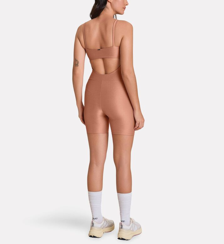 LIVE! Allure Adaptiv Jumpsuit Shorts, Dark-beige, L, Model View