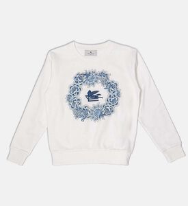 تيشيرت قطني بقصّة عادية وطبعة أزهار