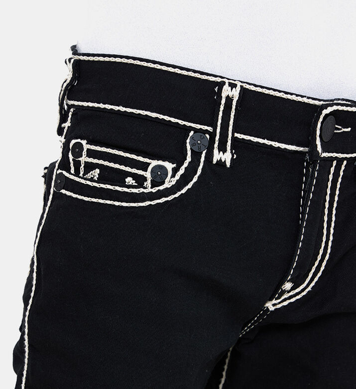 Contrasted Lines 5-pockets Denim Pants Contrasted Lines 5-pockets Denim Pants