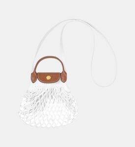 Longchamp Le Pliage Cotton Filet Clutch, Off-white, Packshot View