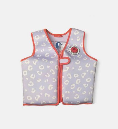 Pop Of Color Leopard Swim Vest