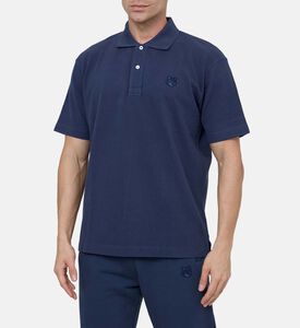 قميص بولو مريح بنقشة رأس الثعلب جريئة