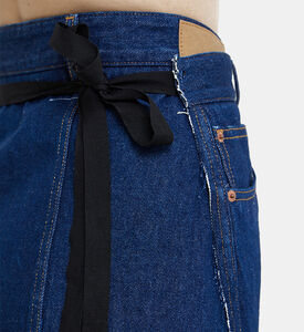 تنورة ميدي دنيم بخمسة جيوب