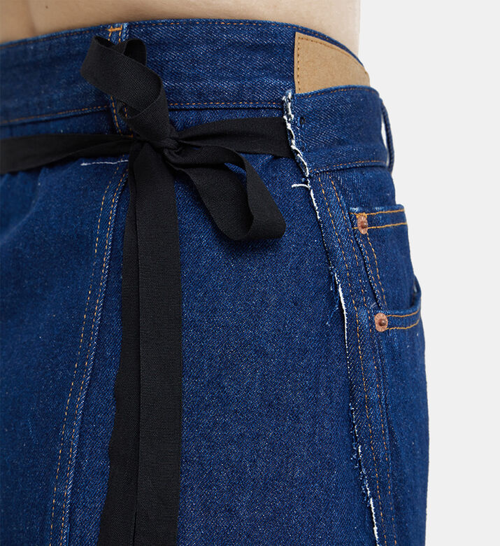 تنورة ميدي دنيم بخمسة جيوب