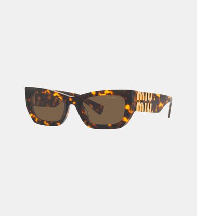 Gold Logo Temples Square Frame Sunglasses 51