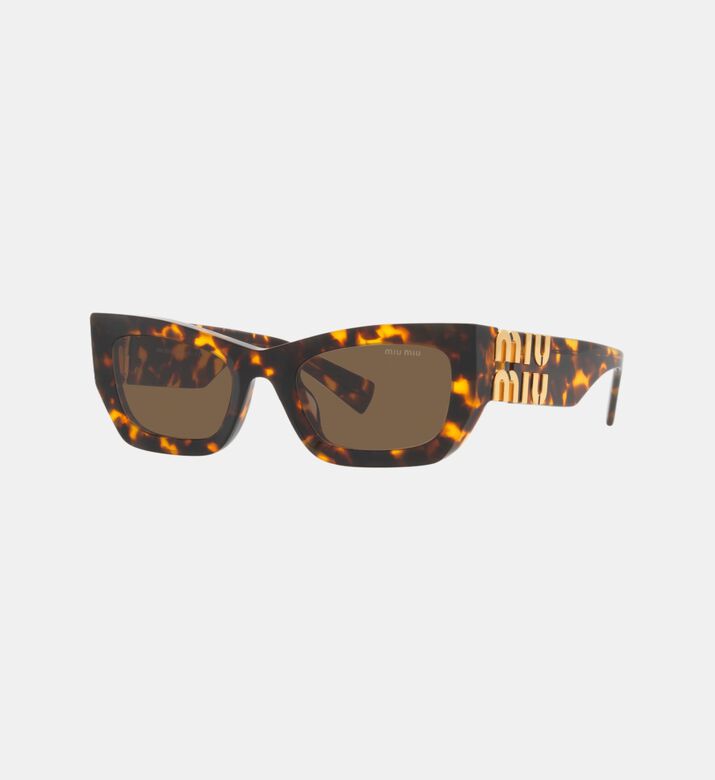 Gold Logo Temples Square Frame Sunglasses 51