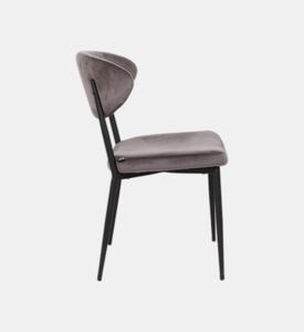 Home Deco and More Fun Velvet Dining Chair, Anthracite, Packshot View