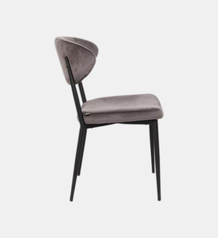 Home Deco and More Fun Velvet Dining Chair, Anthracite, Packshot View