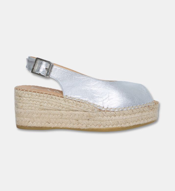 Kanna Shoes Sandal Wedge, Silver, Eu-40, Packshot View
