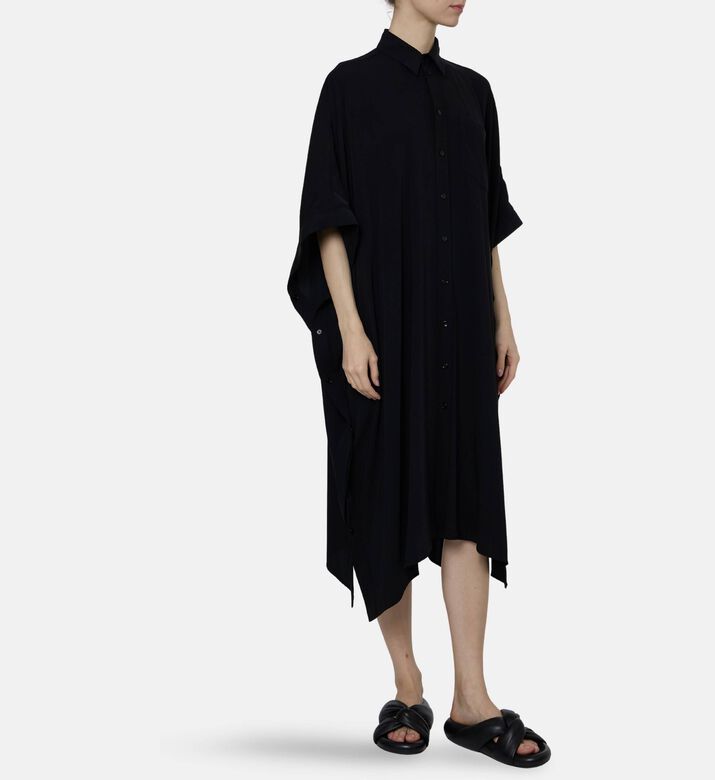 MM6 Button Closure Short-sleeve Midi Dress, Model View