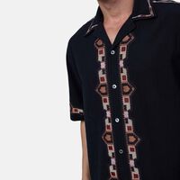 Zao Cotton Short-sleeve Embroidered Shirt