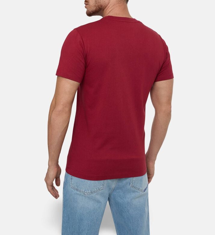 Hackett London Heritage Logo-embroidery Short-sleeve T-shirt, Red, L, Model View