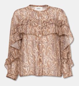 Ba and Sh Paisley Ruffle Long-sleeve Shirt, Packshot View