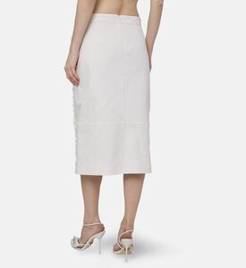 Plan C Floral Sequin Appliqu&eacute; Pencil Skirt, Model View