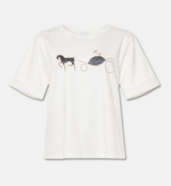 Weill Rhinestone Carriage Logo T-shirt, Packshot View