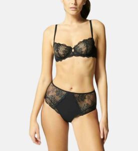 Retro Lace Semi-sheer Floral Briefs