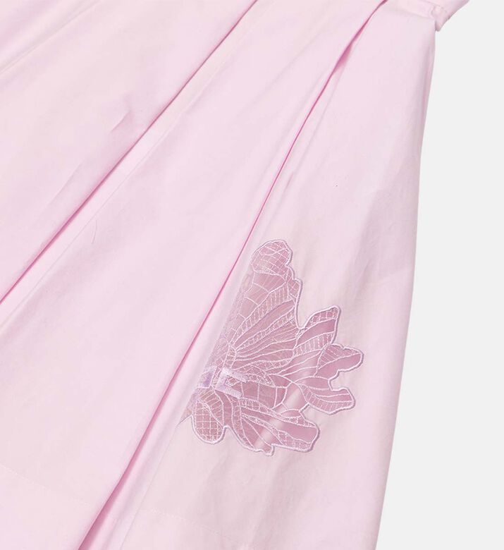 Pleated Design Flared Skirt