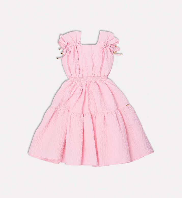 Elastic Waistband Sleeveless Flared Dress