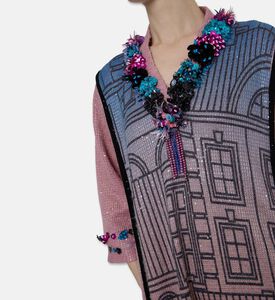 Dalia Al Azem Embellished A-line Abaya, Model View