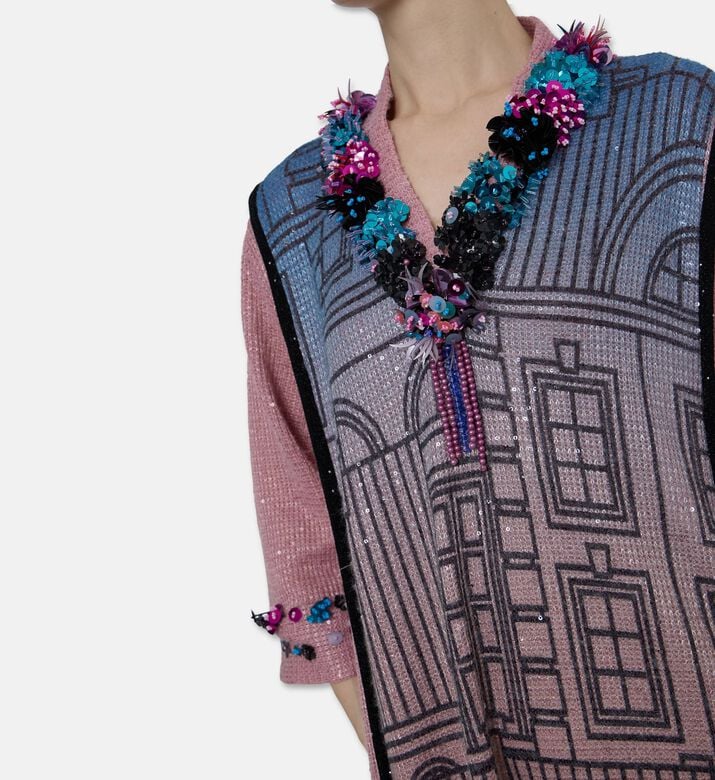 Dalia Al Azem Embellished A-line Abaya, Model View