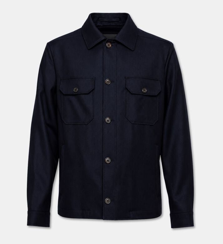 Corneliani Wool Knit Overshirt Jacket, Packshot View