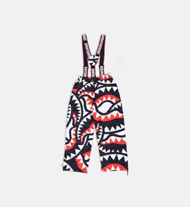 All-over Logo-print Suspender Down Pants