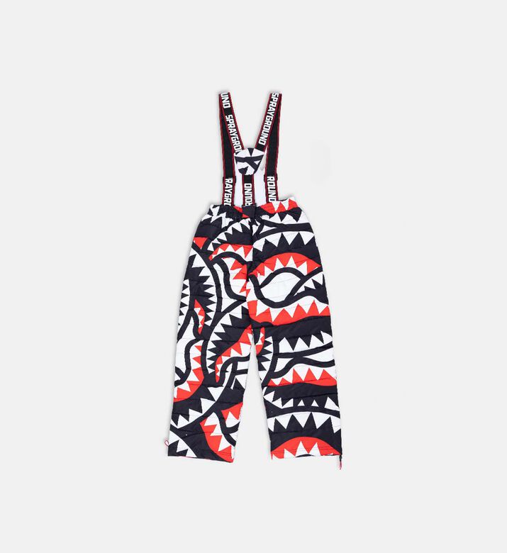 All-over Logo-print Suspender Down Pants