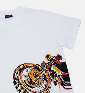 تي شيرت قطني بطبعة جرافيك للأطفال