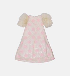 فستان تول مزين بترتر بشكل صدف بحر