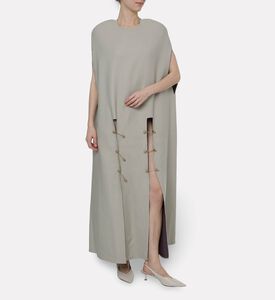 By Febe Hand-applied Metallic Embellishment Cape, Model View