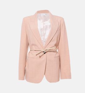 Forte-Forte Belted Waist Notch Lapel Jacket, Packshot View