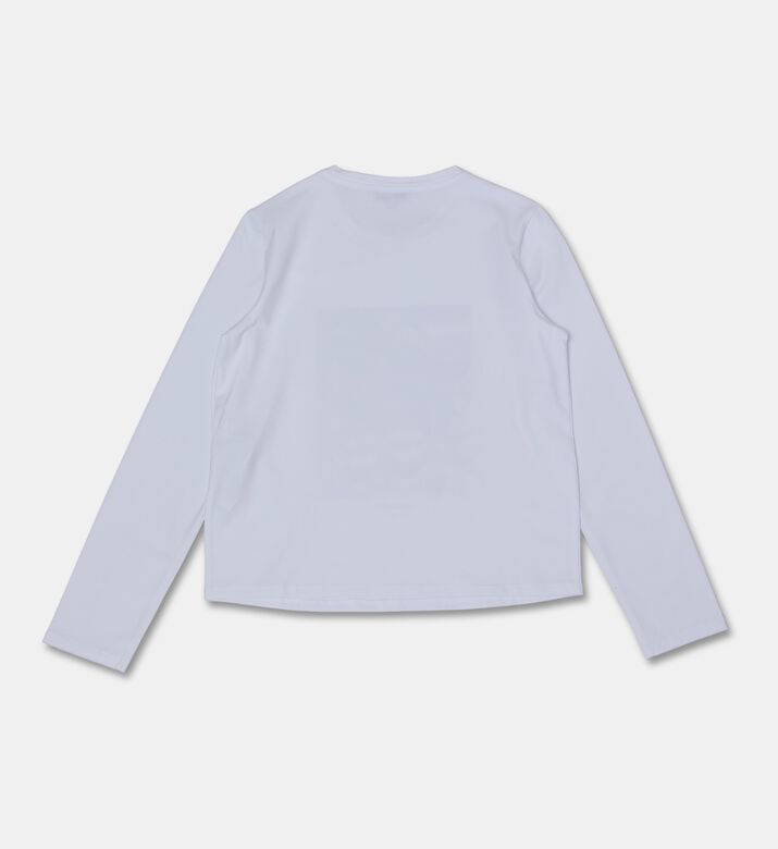 Twinset Long-sleeve Printed T-shirt, White, 14y, Packshot View