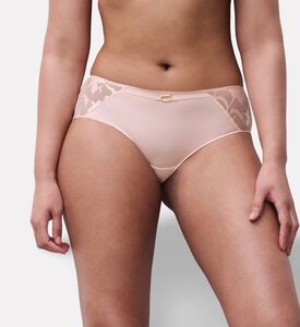 Chantelle Floral Embroidery Shorty Briefs, Light-pink, Xs, Model View