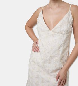 Baobab Floral-embroidered V-neck Maxi Dress, Model View