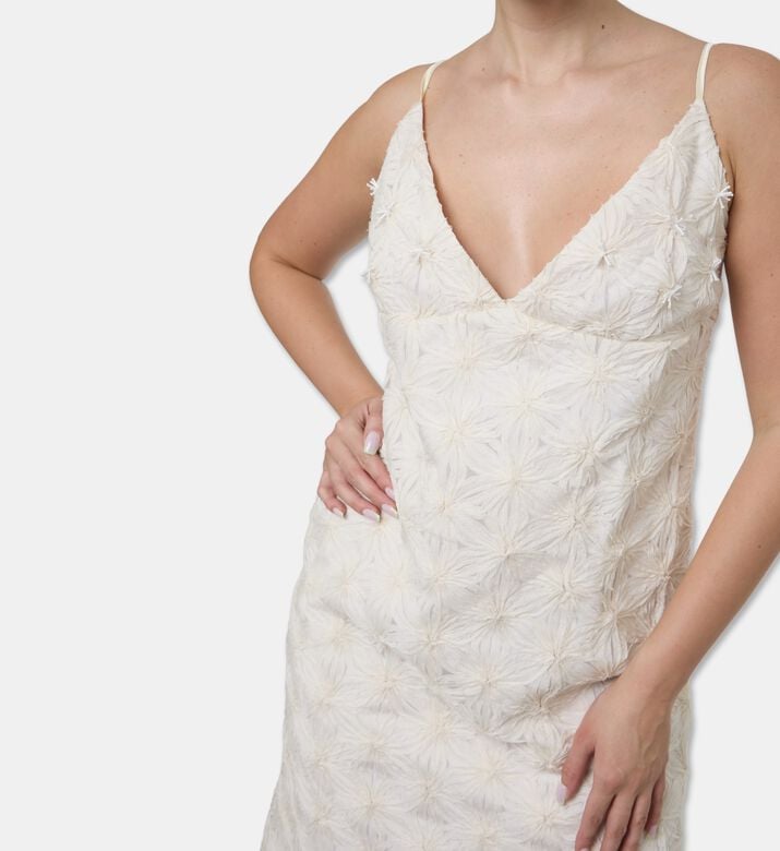 Baobab Floral-embroidered V-neck Maxi Dress, Model View