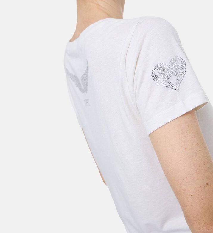 Zadig et Voltaire Rhinestone-embellished Crewneck T-shirt, Model View