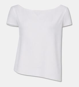 Blue For Burgundy Asymmetric Short-sleeve Top, Packshot View