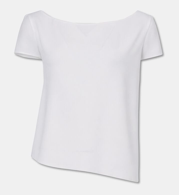 Blue For Burgundy Asymmetric Short-sleeve Top, Packshot View