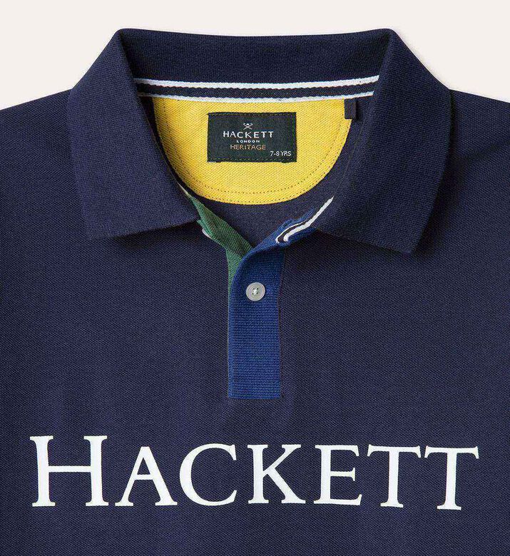 تيشيرت بولو قطن هيريتيج مقسم بألوان
