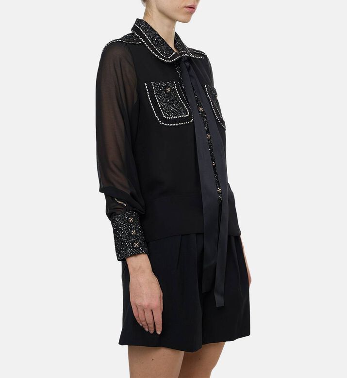 Edward Achour Paris Long-sleeve Button-down Shirt, Model View