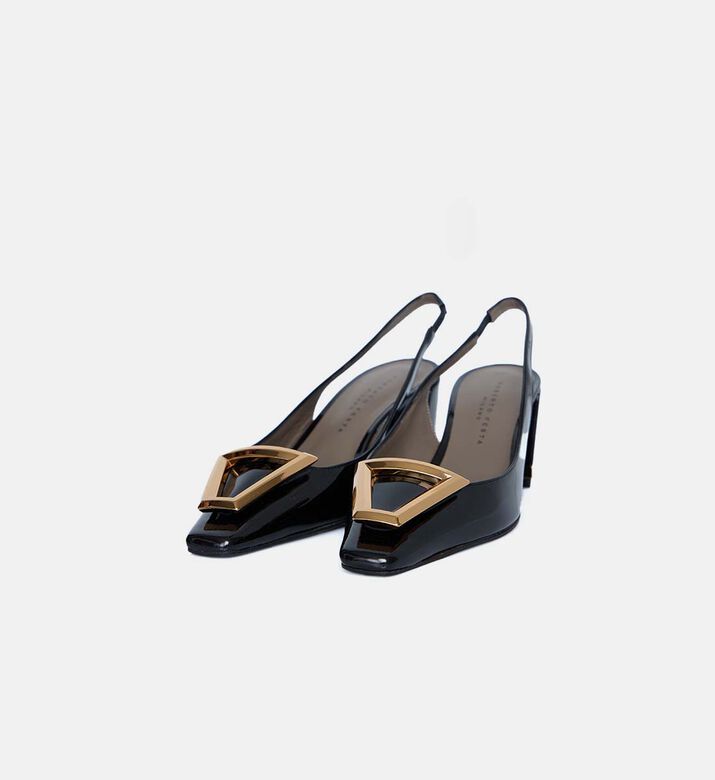 Patent Slingback Pumps Patent Slingback Pumps