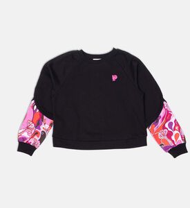 Logo-detail Abstract-print Sweatshirt