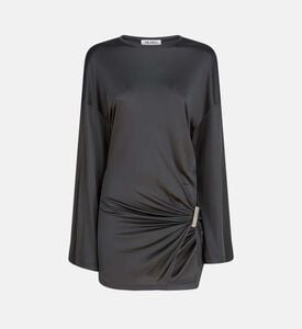 Metal Detail Draped Mini Dress Metal Detail Draped Mini Dress