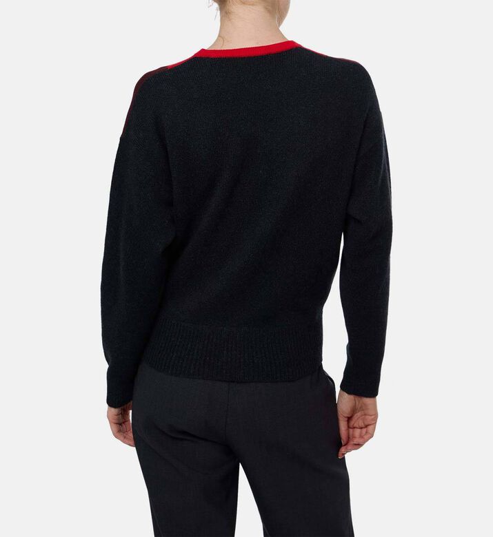 Plan C Two-tone Long-sleeve Sweater, Model View