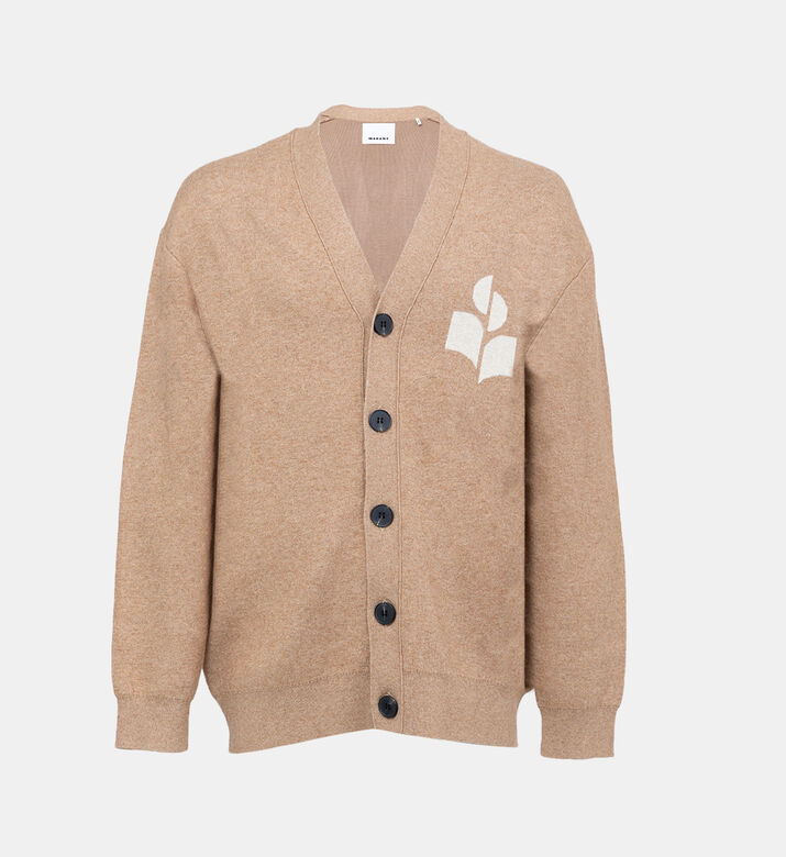 كارديغان مطرز وبأزرار على الصدر